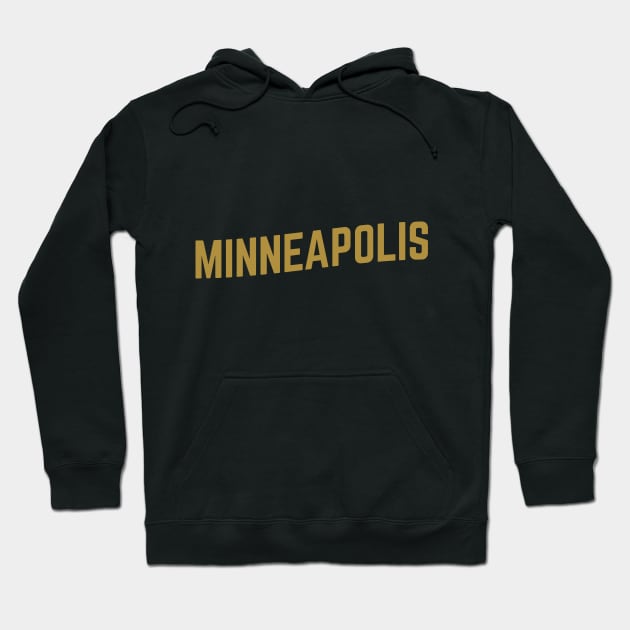 Minneapolis City Typography Hoodie by calebfaires